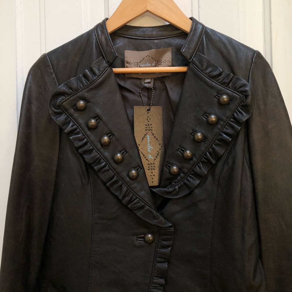 NWT Emilie d by Bagatelle leather moto jacket